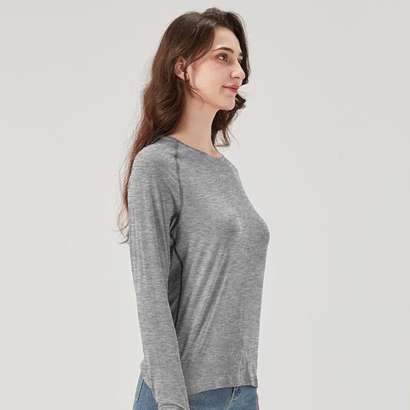 NETDRAW **SET OF 2xNWT**  Women's UPF 50+ bamboo viscose grey tops - Picture 7 of 7